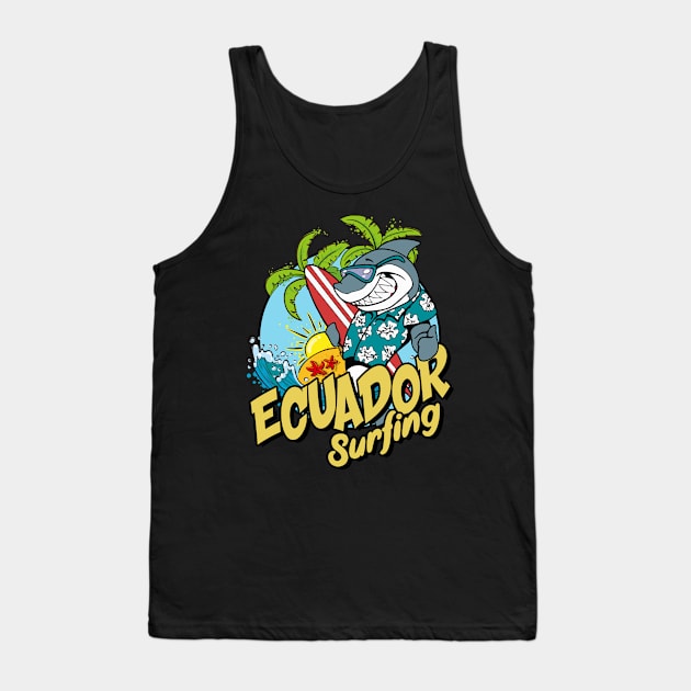 Ecuador surfing shark Tank Top by SerenityByAlex